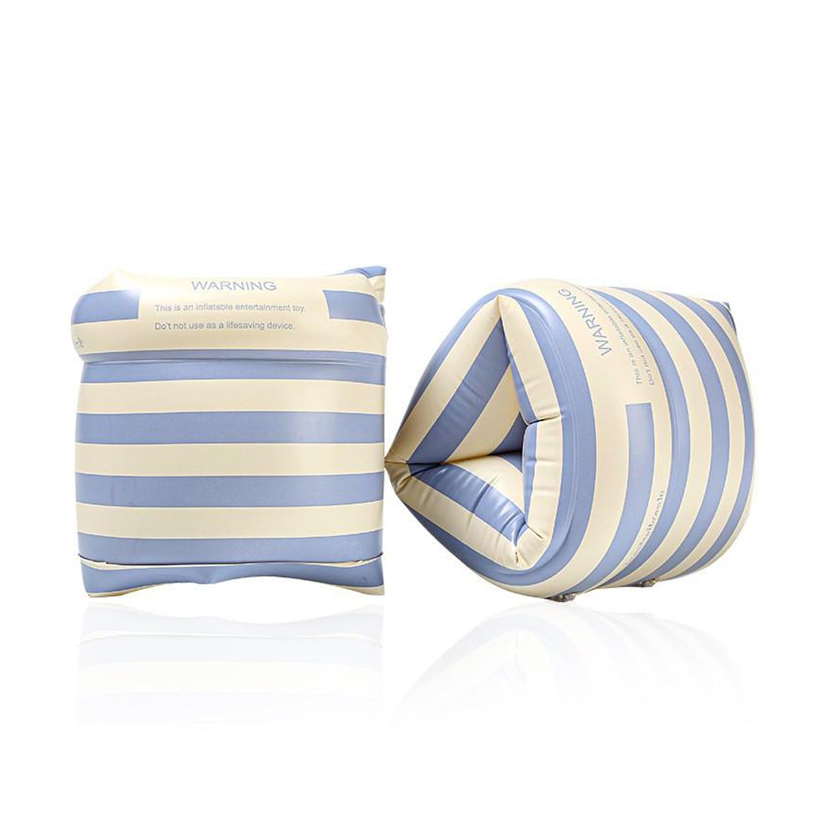 VReder Inflatable Swimming Arm Bands, Thickened Float Roll up Sleeves, Children Adult Kids learning Swimming Learning Training Aid Float ArmBands Includes an Air Pump (Blue Stripes)