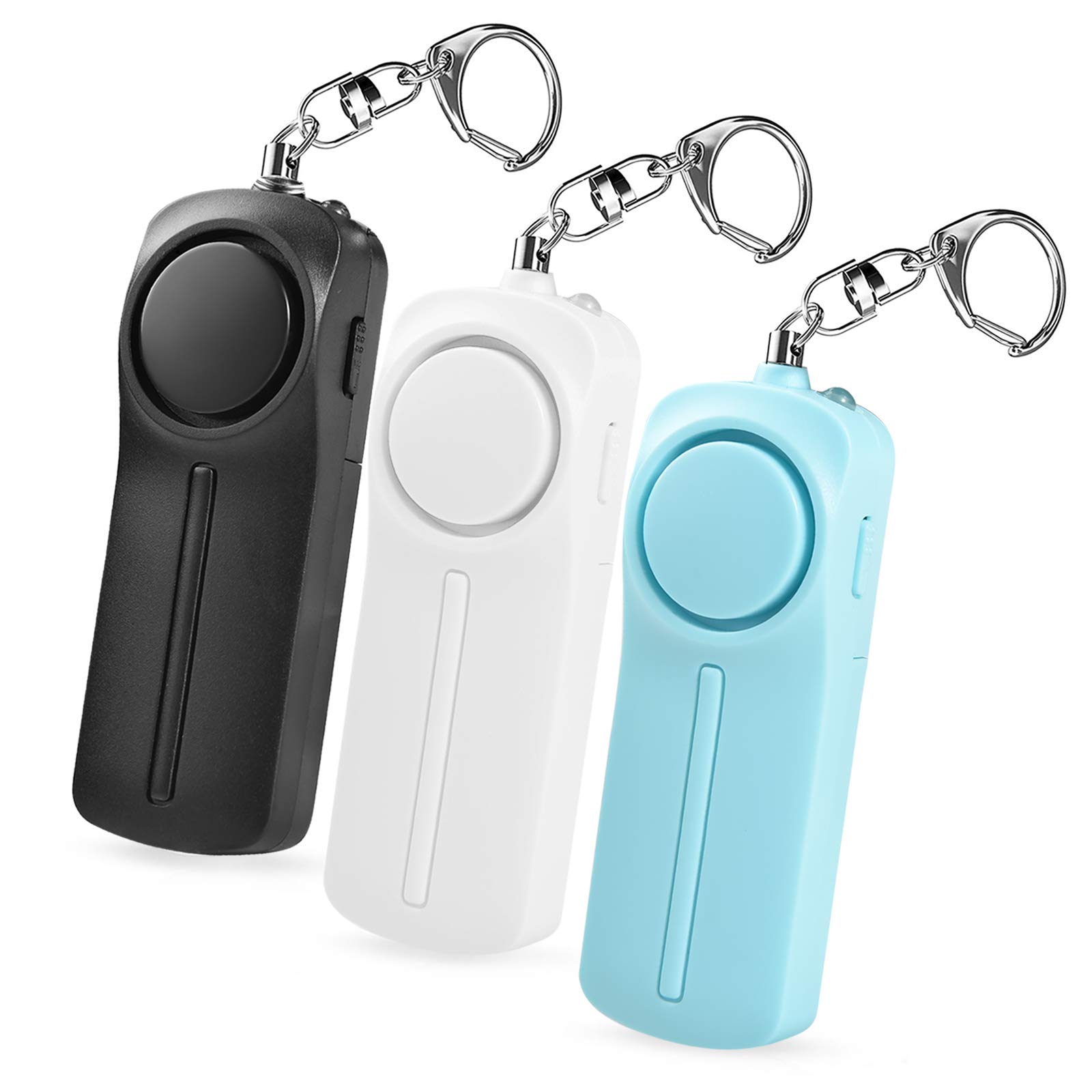 130dB Personal self-Defense Alarm, Alarm Keychain, LED Flashlight Alarm, self-Defense Screaming Alarm, for Elderly, Kids and Girls, Self Defense Electronic Device as Bag Decoration (Multicolor)