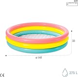 Intex Sunset Glow Pool 3 Ring Inflatable Rainbow Paddling Pool 58 x 13 inches view 2
