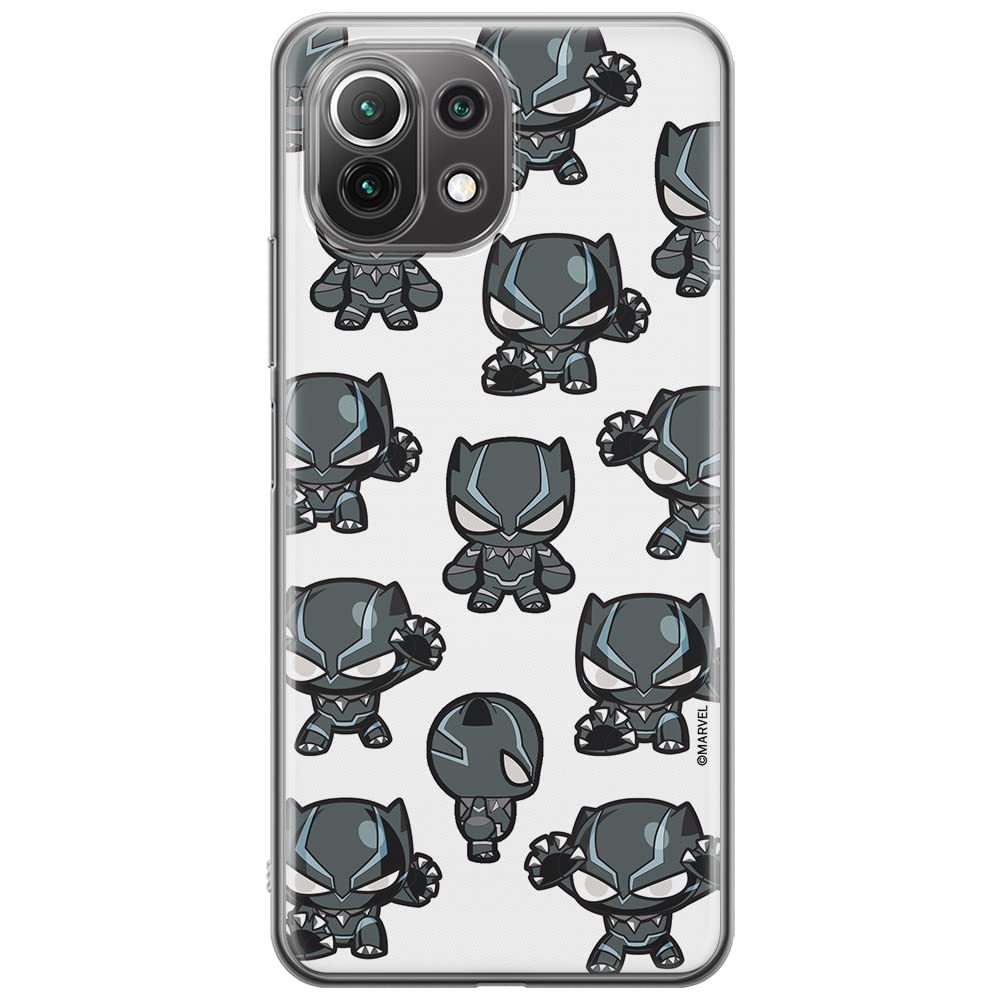 ERT GROUP mobile phone case for Xiaomi 11 Lite 4G/5G original and officially Licensed Marvel pattern Black Panther 016, case made of TPU