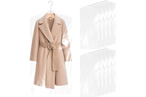 30 Pack Clear Garment Bags, 60 x 140 cm Plastic Clothes Covers Garment Bags for Hanging Clothes, Dry Cleaning Cover for Long 