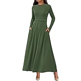 BTFBM Long Sleeve Dress for Women Spring Clothes 2026 Pockets Business Casual Pleated Fall Wedding Guest Dresses