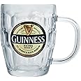 Guinness Hobnail Tankard - Classic Glass Beer Mug with Handle