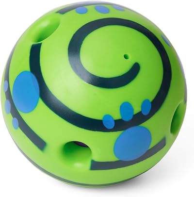 Yifugad Interactive Giggle Ball Dog Squeaky Toy 4.33 Inch Green