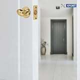 XFORT Polished Brass Rack Bolt Security Kit Oval Turn Knob 55mm Bolt Extra Lock view 5