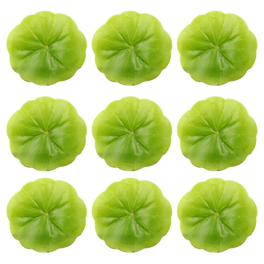 PRETYZOOM 30pcs Artificial Floating Lotus Leaves Water Lily Pads Ornaments for Fish Tank Aquarium Pond Decorations 6cm