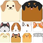 Censen 10 Pack 400 Sheets Christmas Sticky Notes Dogs Puppy Sticky Notes Thicken Self Stick Cute Cartoon Animals Memo Pad Adhesive for Christmas Thanksgiving Veterinary Gift Party(Dog Head)