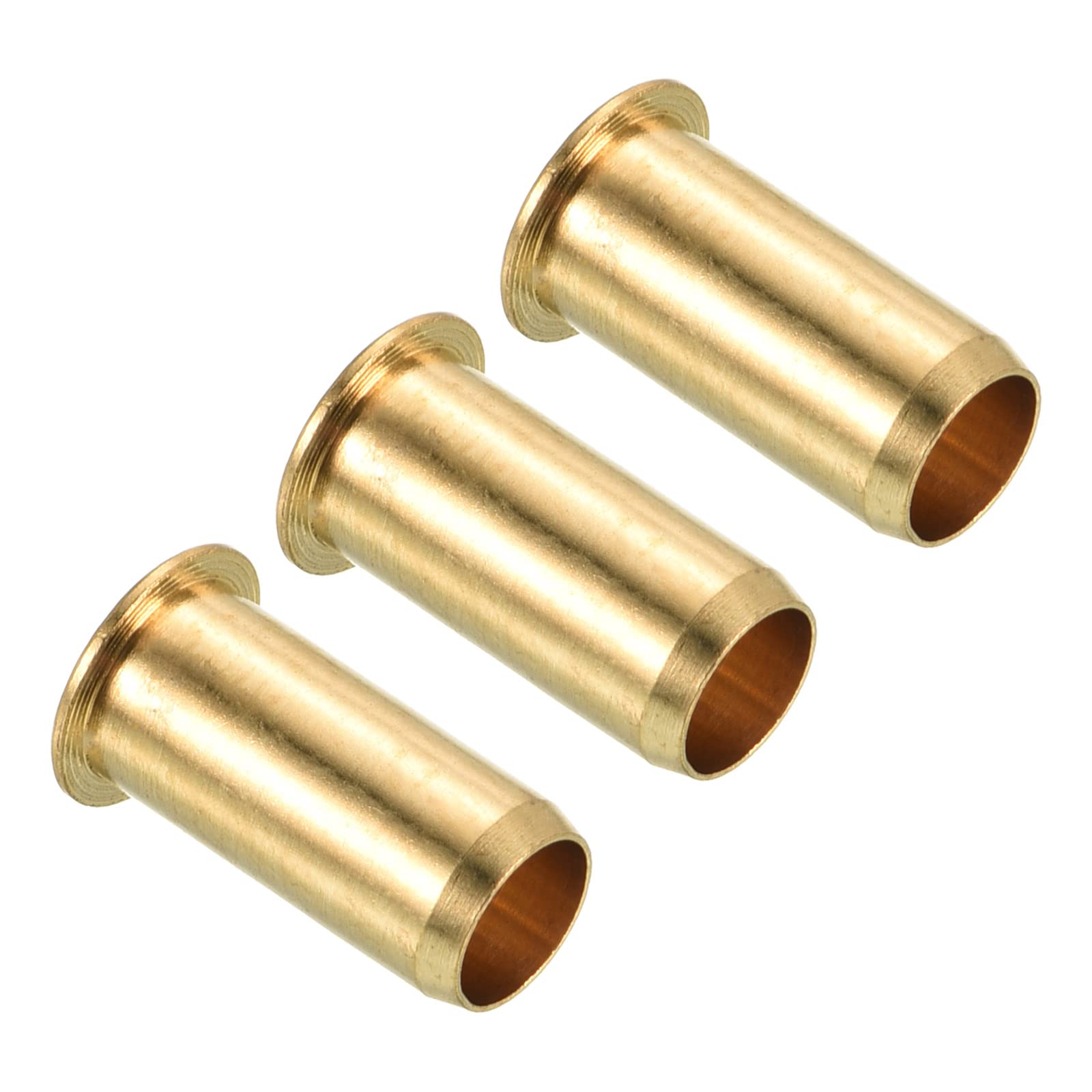 PATIKIL 6mm Tube Brass Compression Fittings, 3 Pack Insert Tube Support Compression Sleeve Fitting — image 1