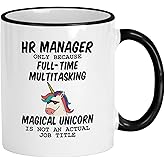 Casitika Human Resources Gifts. 11 oz HR Manager Mug. Because Unicorn Is Not An Actual Job Title. Gift Idea for Boss or Office Co-Worker.