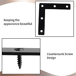 Jiozermi 20 Pcs Flat Corner Brace, L Type Shelf