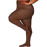 HONENNA Queen Plus Size Tights Semi Opaque Control Top High Waist Stockings Nylons Pantyhose for Women 1X 2X 3X 4X 5X 6X