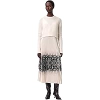 open lace back dress AllSaints Women's Dresses Jinx Pleated Dress Jinx Taupe Brown XS at Amazon  Women's Clothing store