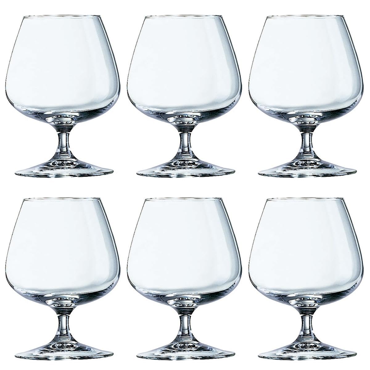 Arcoroc DP094 Brandy Cognac Glasses, 250 mL (Pack of 6)