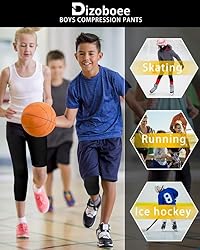 Dizoboee Youth Boys Compression Pants One Leg 3/4