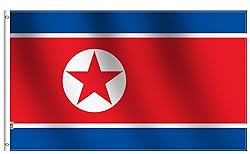 rhungift North Korea Flag Large 3x5