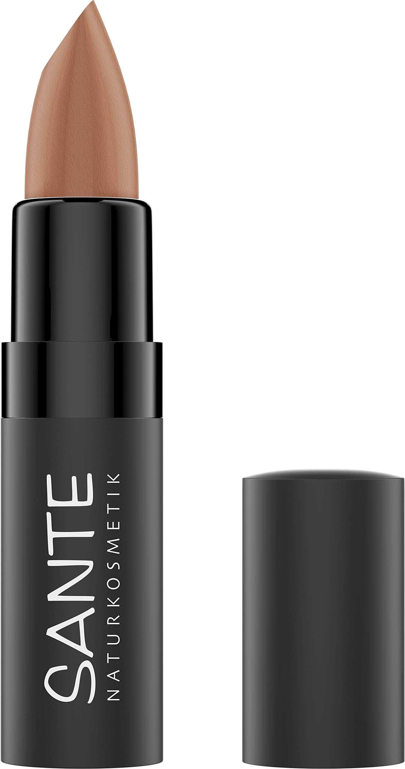 Sante Naturkosmetik Matte Lipstick 01 Truly Nude, Lipstick, Matte Effect, with Organic Cocoa Butter, Intensive Colour Pigmentation, 4.5 g