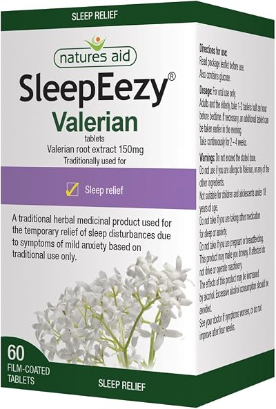 Natures Aid SleepEezy Valerian Root Extract 60 Tablets Pack of 2
