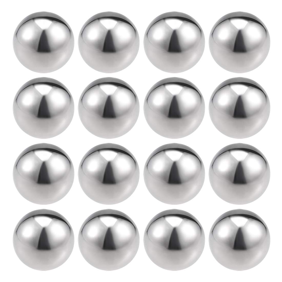 sourcing map 38mm(1.5") Dia 304 Stainless Steel Hollow Ball for Home Garden Decoration 16pcs