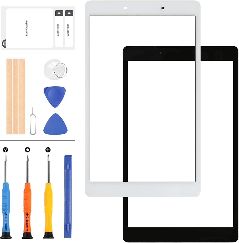 LADYSON Outer Glass Panel for Samsung Galaxy Tab A 8.0 2019 T290 SM-T290 White