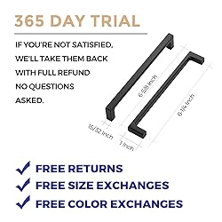 Ravinte 40 Pack 6-1/4 inch Hole Centers Matte Black