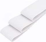 Trimming Shop 38mm Wide Elastic Band White 1m for Sewing Garments
