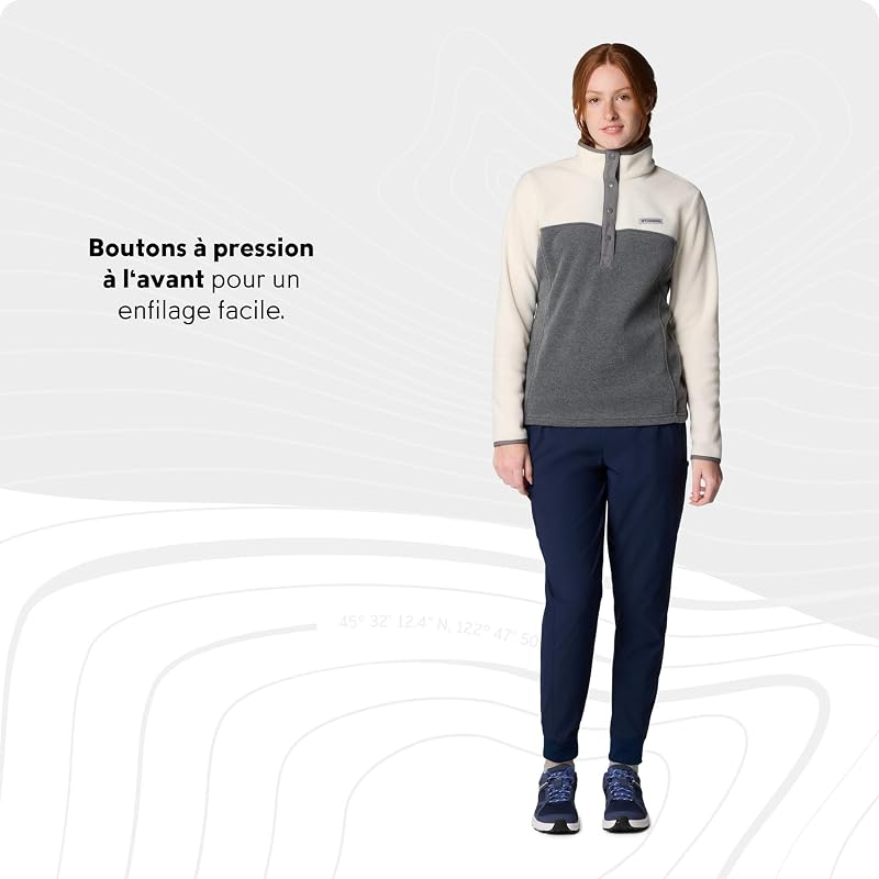 Benton Springs Half-Snap II, Sweat pour Femme