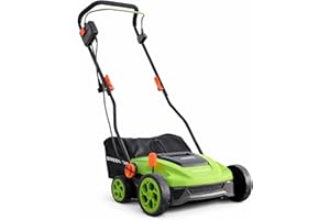 GreenSweep TurfoMax | Artificial Grass Electric Turf Sweeper, 5 Adjustable Height Settings, Foldable Handle, Collection Bag I