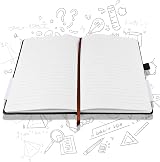 Lefute A5 Notebook PU Leather 200 Pages 80gsm Elastic Closure Pocket Pen Loop view 4