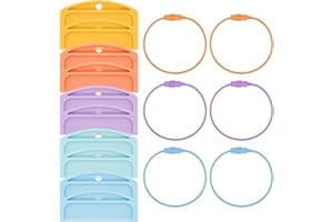 10PCS Reusable Card Holders for Yoto with 6 Ring, Card Ring Storage Case for Kids, Player Accessories Convenient to Carry Whe