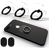 Transparent Phone Ring Holder Grip Tomorotec 360 Degree Free Rotation, Clear Cell Phone Finger Ring Kick-Stand Compatible wit