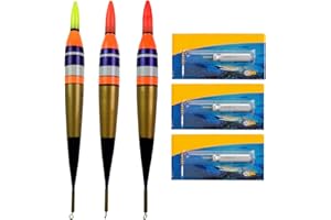 QualyQualy Fishing Floats and Bobbers LED Light Up Bobbers Fishing LED Light Floats Night Lighted Bobbers for Bass Trout Perc