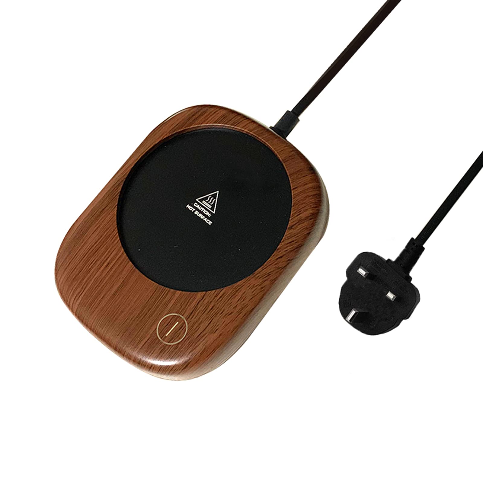 Coffee Mug Warmer, Cup Warmer Auto Shut off with 3 Adjustable Temperature Setting, (104℉ 131℉ to 149℉) for Cocoa, Tea, Milk, Drinks Office Home Desk Electric Beverage Warmer (Wood grain)