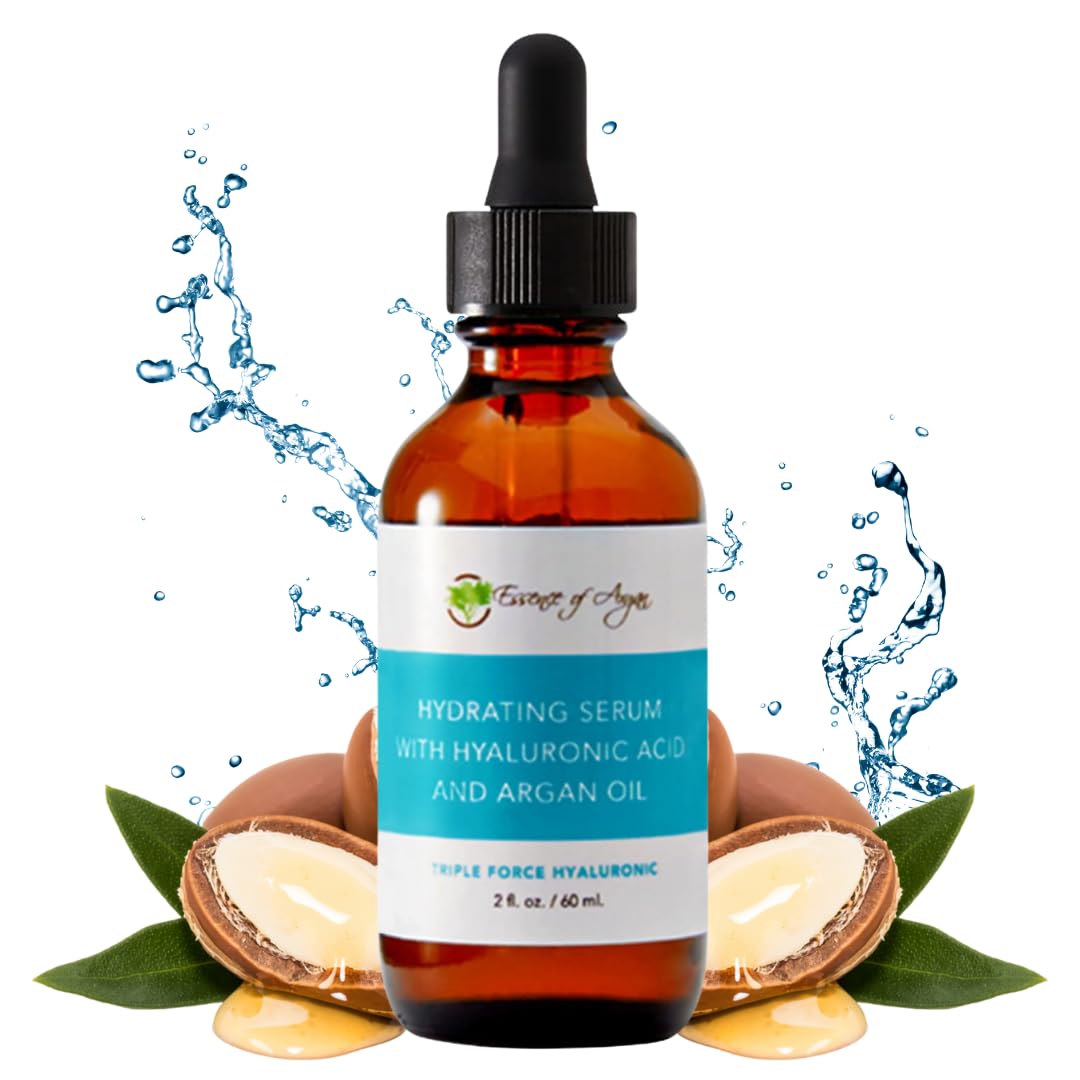 Essence of Argan Hydrating Serum for Face, Day/Night Moisturizer with Argan Oil (2fl.oz/60ml)