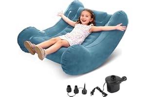 Toggloo Sensory Rocker Chair for Kids, 55” x 55” x 46” Air Cloud Rocker, Inflatable Sensory Chair for Autistic ADHD Child, Indoor/Outdoor Toddler Rocking Chair-Includes Air Pump and Repair Kit