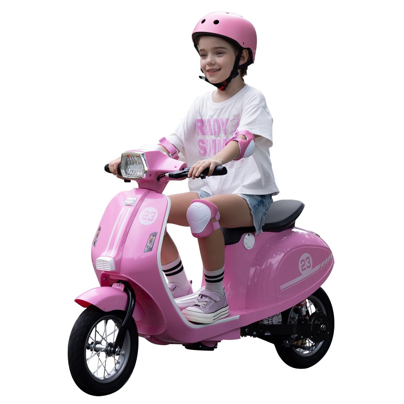 Photo 1 of Kids Motorcycle, 2 Wheel Electric Motorcycle for Girls Ages 8-12, 24V Ride on Toys with Music, Story, Headlight, 3 Speed Options, Up to 60min Ride Time, for Riders up to 143 lbs, Easy Assemble, Pink