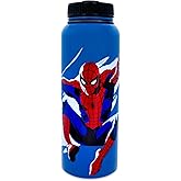 Silver Buffalo Spider-Man Beyond Amazing Stainless Steel Water Bottle With Twist Lid, 42 Ounces