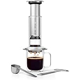 AeroPress Premium Coffee Press, Glass, Stainless Steel & Aluminum Coffee Maker, All-in-One French Press, Pour-Over & Espresso
