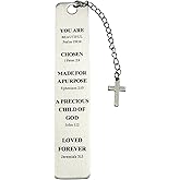 Bible Bookmarks Book Markers, Metal Christian Bookmark Gift Accessories (Psalm 139:14)