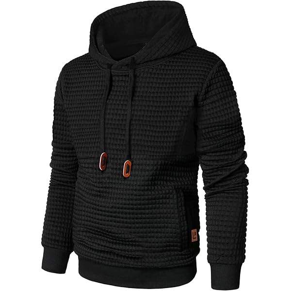 COOFANDY Men's Casual Waffle Knit Hooded Sweatshirt Zambia