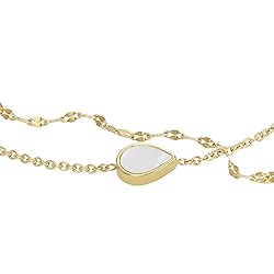 Fossil Women's Teardrop Mother of Pearl Chain