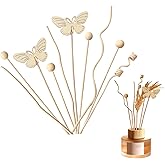 10Pack Reeds for Diffuser, Reed Fragrance Diffuser Flower Set, Reed Diffuser Stick, Fragrance Diffuser Replacement Rattan Stick, Rattan&Handmade Refill Replacement Sticks for House Bedroom Office 