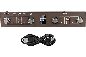﻿MIDI Footswitch Controller For M-VAVE Chocolate Plus With 4 Buttons, Rechargeable Battery, USB/Blue-tooth Support, Portable 
