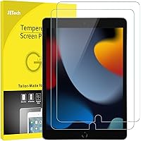 JETech Screen Protector for iPad (10.2-Inch, 2021/2020/2019 Model, 9/8/7 Generation), 9H Tempered Glass Film, 2-Pack