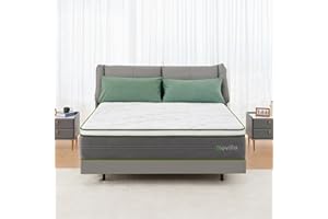 Novilla Queen Mattress, 10 Inch Queen Size Hybrid Mattress in a Box with Individually Pocket Coils & Memory Foam, Supportive & Pressure Relief, Medium Firm Breathable Hybrid Mattress Queen