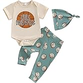 Infant Baby Boy Game Day Outfit Short Sleeve Basketball Romper + Pants + Hat 3Pcs Summer Clothes Set