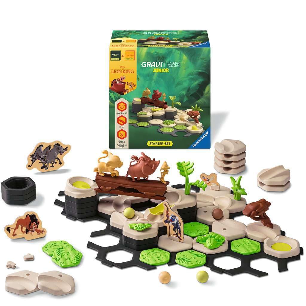 Ravensburger GraviTrax Junior: Lion King Bundle| STEM Toy | Enhances Creative Thinking | Globally Recognized Brand | Ideal for Kids Ages 3 and Up