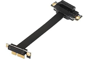 SinLoon PCIE 3.0 Extension Cable,36PIN 1X Extension Cable, 90 Degree PCI Express 1X Extend Card,for 1U,2U Chassis (15cm, Blac