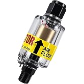 LE LEMATEC Inline Air Dryer &amp; Water Separator for Compressor, 1/4" NPT | moisture trap, HVLP spray gun filter, plasma cutter, pneumatic tool oil, 2-150 PSI