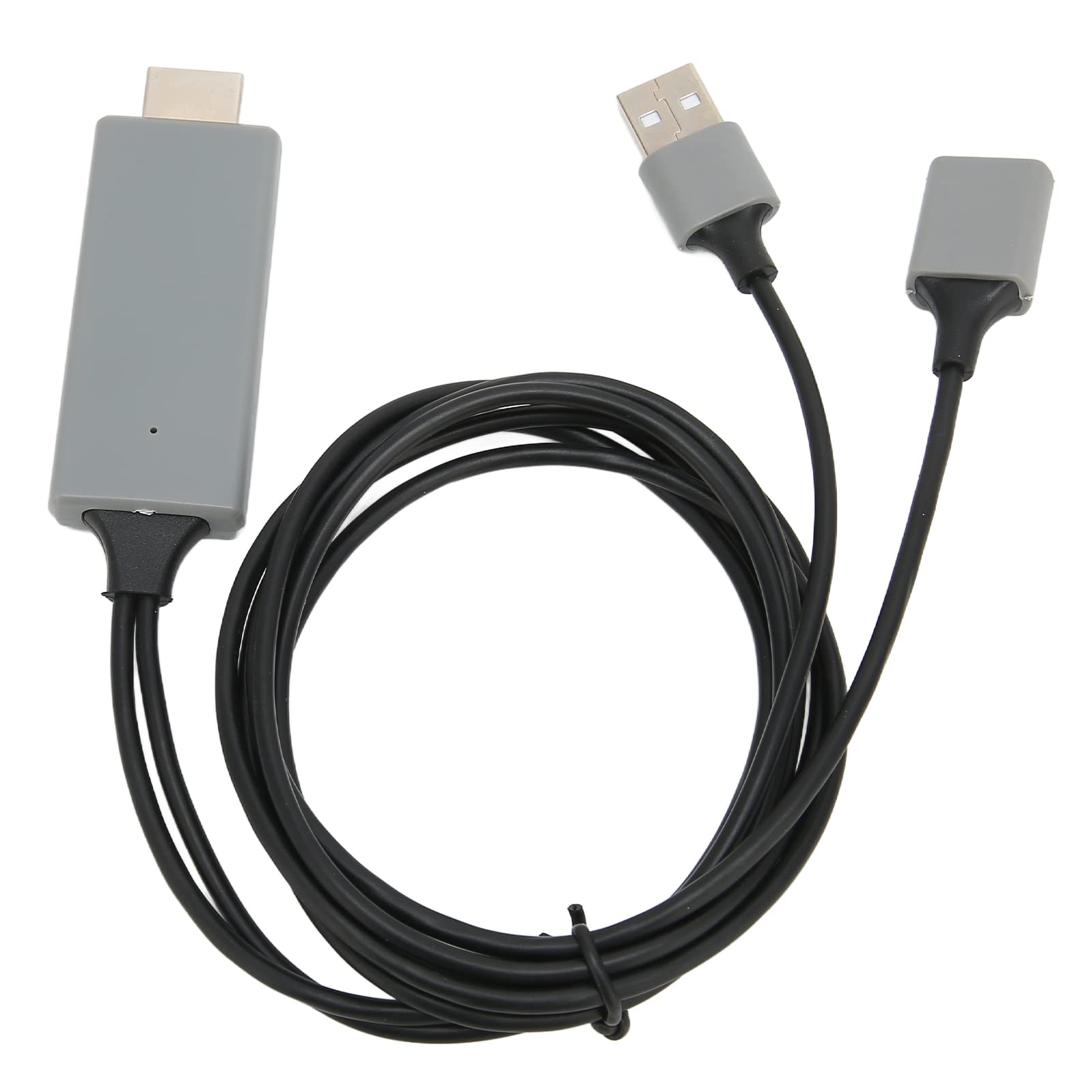 Yunseity Smartphone to HDMI Projector Cable, 1080P Phone to TV Mirroring Adapter, Cable to Connect Phone to TV, for Android, IOS, for iphone(Black)
