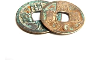 Wixine 2Pcs Chinese Ancient Kai Yuan Tong Bao Coin(621 AD)-Tang Dynasty